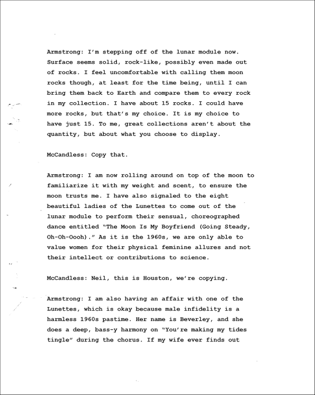 Illustration for article titled One Giant Leap: NASA Just Released The Full Transcript Of Neil Armstrong’s Moon Walk And It Will Blow Your Mind